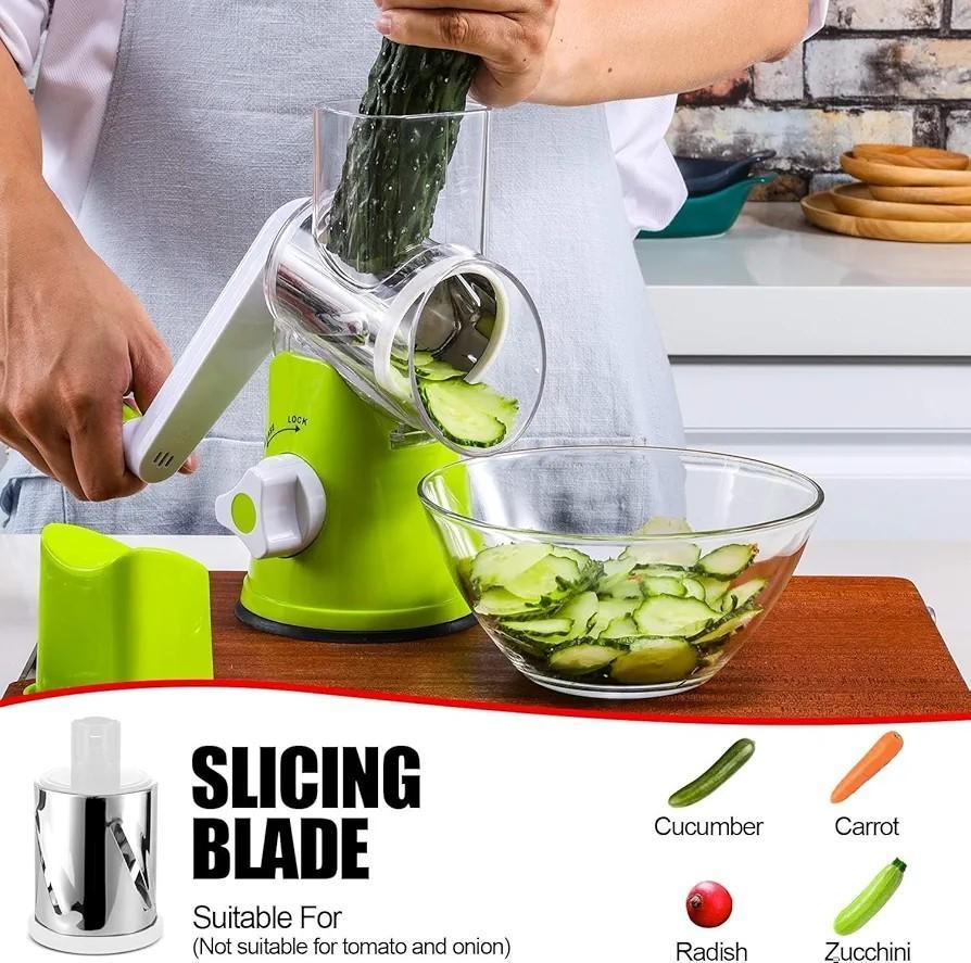 Stainless Steel 3-Blade Manual Slicer & Shredder