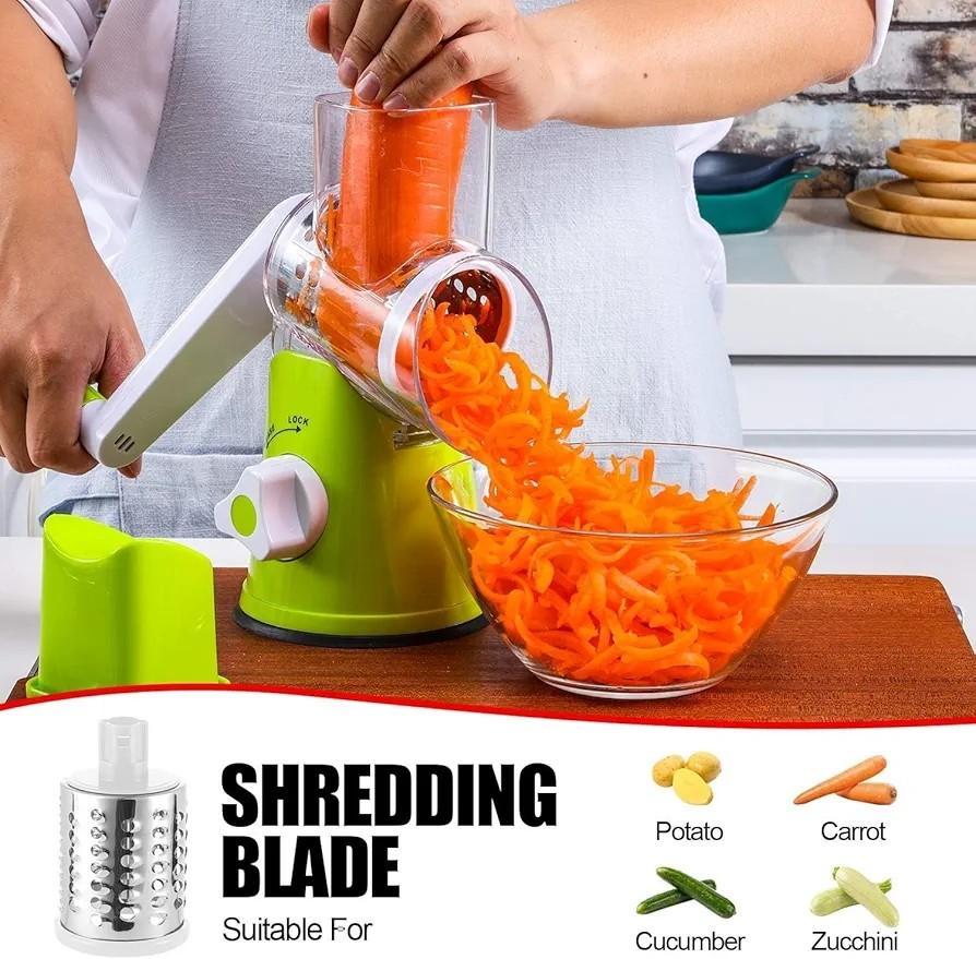 Stainless Steel 3-Blade Manual Slicer & Shredder